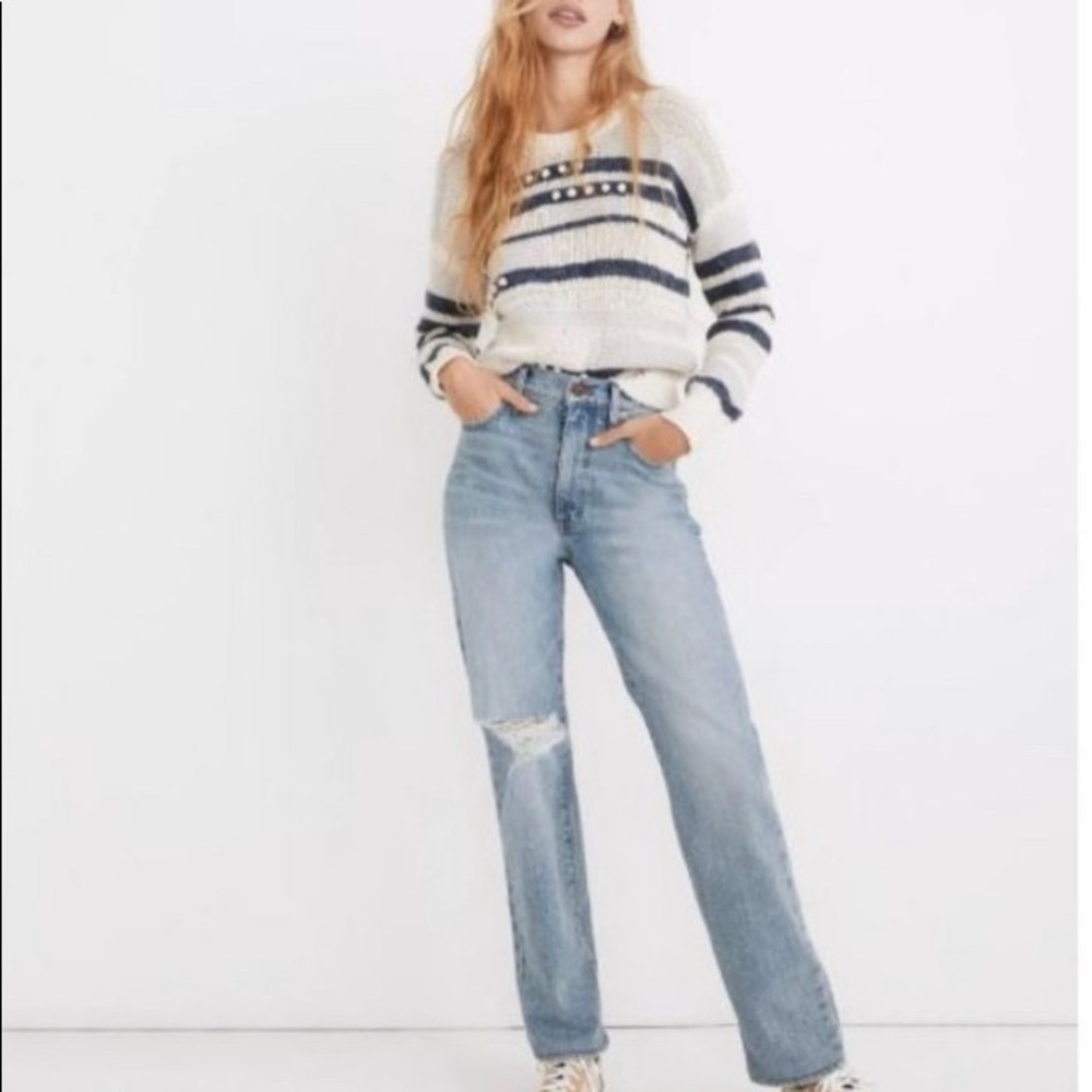 Madewell Perfect Vintage Full Length Straight Leg Jeans Reinhart Wom…